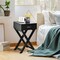 Costway 2PCS Nightstand x-Shape Drawer Accent Side End Table Modern Home Furniture Black